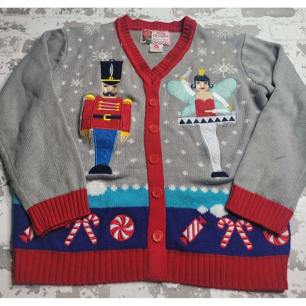 Nutcracker Ugly Christmas Sweater Embroidery Women's‎ Medium
